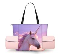CNTDBU Head Profile - Borsa da yoga da donna, grande borsa da palestra con supporto per tappetino da yoga, borsa a tracolla leggera per allenamento, viaggi, spiaggia