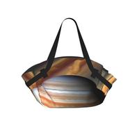 CNTDBU Jupiter Landscape - Coperta da picnic 2 in 1, pieghevole, impermeabile, tappetino rotondo per spiaggia, parco, borsa da campeggio portatile con tasche portaoggetti per avventure all'aperto