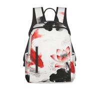 CNTDBU Koi Fish Lotus - Zaino leggero casual di grande capacità