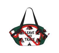 CNTDBU LEAVE NO TRACE - Coperta da picnic 2 in 1, pieghevole, impermeabile, tappetino rotondo per spiaggia, parco, borsa da campeggio portatile con tasche portaoggetti per avventure all'aperto