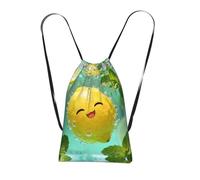 CNTDBU Lemon Bubble Bath Zaino pieghevole con coulisse - Borsa per la spesa leggera e riutilizzabile per viaggi, zaino compatto tascabile per campeggio e palestra