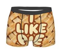 CNTDBU Like Pie Quote - Boxer da uomo con tasca profilata, biancheria intima elasticizzata e traspirante, senza etichette, traspirante, traspirante, senza etichette, traspirante, Nero , L