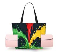 CNTDBU Liquid Flow Collision - Borsa da yoga da donna, grande borsa da palestra con supporto per tappetino da yoga, borsa a tracolla leggera per allenamento, viaggi, spiaggia