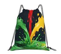 CNTDBU Liquid Flow Collision Large Cinch Sack Bag-impermeabile leggero zaino per palestra sport, zaino casual con coulisse per viaggi escursionismo