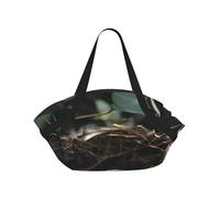 CNTDBU Little Bird Nest - Coperta da picnic 2 in 1, pieghevole, impermeabile, tappetino rotondo per spiaggia, parco, borsa da campeggio portatile con tasche portaoggetti per avventure all'aperto