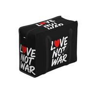 CNTDBU Love Not War - Borsa per la spesa resistente, impermeabile, riutilizzabile, con cerniera, pieghevole, per viaggi e picnic