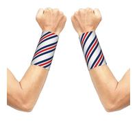 CNTDBU Manicotto da polso a strisce diagonali, confezione da 2, traspirante, supporto a compressione per palestra, fascia elastica per il polso per fitness