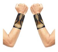 CNTDBU Manicotto da polso per ventaglio Art Deco, confezione da 2, traspirante, supporto a compressione per palestra, fascia elastica per il fitness