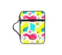 CNTDBU Memphis - Borsa a secchiello senza cuciture, con manici, impermeabile, per viaggi in chiesa, portapenne, tablet, diario