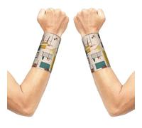 CNTDBU Mid Century - Manicotto da polso moderno, confezione da 2, traspirante, supporto a compressione per palestra, fascia elastica per il fitness