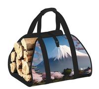 CNTDBU Monte Fuji in Primavera Borsa per legna da ardere, in tela resistente, impermeabile, con manici imbottiti