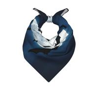 CNTDBU Moon Bat - Sciarpa quadrata in raso, 55 x 56 cm, morbida bandana per capelli per donne e uomini, sciarpa leggera per il collo da viaggio