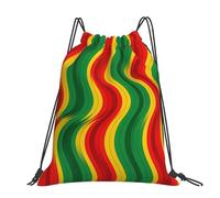 CNTDBU Moving Wave Illusion - Sacca grande impermeabile leggera per sport in palestra, zaino casual con coulisse per viaggi ed escursioni