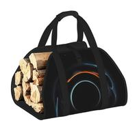 CNTDBU Mysterious Cosmic Black Holes - Borsa per legna da ardere in tela resistente, impermeabile, con manici imbottiti