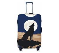 CNTDBU Mysterious Lone Wolf - Copertura elastica per valigie, protezione per bagagli da viaggio, resistente ai graffi, adatta alla maggior parte delle valigie, Nero , S, boemo