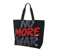 CNTDBU No More War - Borsa larga da donna, leggera, impermeabile, riutilizzabile, con tasca interna, per lavoro, viaggi