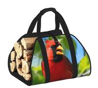 CNTDBU North American Cardinal - Borsa porta legna da ardere, in tela resistente, impermeabile, con manici imbottiti