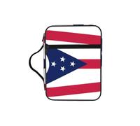 CNTDBU Ohio State Flag Bible Study Tote Bag con manici, organizer impermeabile per viaggi in chiesa, portapenne, tablet, diario