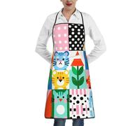 CNTDBU PaAbstract - Grembiule da cucina impermeabile per uomini e donne, resistente alle macchie, con tasca profonda, grembiule da chef regolabile e resistente, per pasticceria