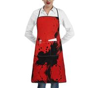 CNTDBU PaAbstract - Grembiule da cucina impermeabile per uomini e donne, resistente alle macchie, con tasca profonda, grembiule da chef regolabile e resistente, per cottura al forno