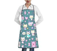 CNTDBU PaCute Little Fox Grembiule da cucina impermeabile per uomini e donne, resistente alle macchie, con tasca profonda, grembiule da chef regolabile e resistente per cottura