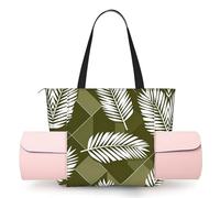CNTDBU Palm Leaf - Borsa da yoga da donna, grande borsa da palestra con supporto per tappetino da yoga, borsa a tracolla leggera per allenamento, viaggi, spiaggia