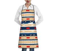 CNTDBU PaTribal - Grembiule da cucina impermeabile per uomini e donne, resistente alle macchie, con tasca profonda, grembiule da chef regolabile e resistente, per cottura al forno