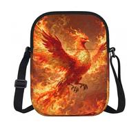 CNTDBU Phoenix Rebirth, piccola borsa a tracolla leggera con cerniera, da donna, impermeabile, casual, borsa a tracolla per telefono da viaggio