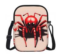 CNTDBU Piccola borsa a tracolla con piccolo ragno rosso, leggera borsa a tracolla da donna, borsa a tracolla casual impermeabile per portafoglio da viaggio per telefono