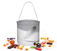 CNTDBU Piuma Halloween Storage Bag-Round Borsa per il partito | Tessuto twill leggero riutilizzabile contiene bomboniere essenziali per uso festa
