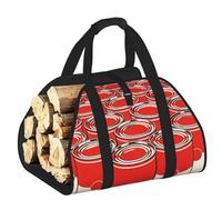 CNTDBU Pop Soup Can - Borsa per legna da ardere, in tela resistente, impermeabile, con manici imbottiti