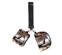 CNTDBU Portafoglio da donna con casco gladiatore, portachiavi da donna, piccola borsa da polso per chiavi, carte, confezione da 2 tasche con cerniera per corsa, palestra, viaggi, sport all'aria aperta