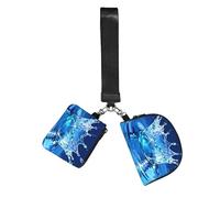 CNTDBU Portafoglio da donna con portachiavi a forma di goccia d'acqua, piccola borsa da polso per chiavi, carte, confezione da 2 tasche con cerniera per corsa, palestra, viaggi, sport all'aria aperta