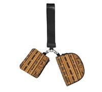 CNTDBU Portafoglio portachiavi da donna con affreschi egiziani, piccola borsa da polso per chiavi e carte, confezione da 2 tasche con cerniera per corsa, palestra, viaggi, sport all'aria aperta