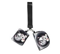 CNTDBU Portafoglio portachiavi da donna con topo nel buco, piccola borsa da polso per chiavi e carte, confezione da 2 tasche con cerniera per corsa, palestra, viaggi, sport all'aria aperta