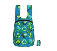 CNTDBU Protect The Environment - Zaino pieghevole da 16 l, leggero, per viaggi, escursionismo, impermeabile, con cerniera, per uomo e donna