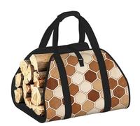 CNTDBU Python Scale Geo - Borsa porta legna da ardere in tela resistente, impermeabile, con manici imbottiti