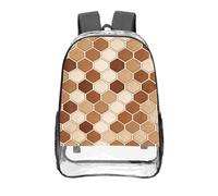 CNTDBU Python Scale Geo Clear Zaino 40,6 cm Heavy Duty-Stadium approvato in PVC trasparente, fondo rinforzato zaino da viaggio unisex