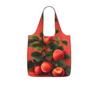 CNTDBU Red Apricot - Borsa per la spesa, leggera, riutilizzabile, pieghevole, 25 l, con coulisse, per lavoro, palestra
