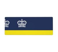 CNTDBU Regina Flag - Tappetino da scrivania extra large da 31,8 x 31,5 cm, antiscivolo, con bordo cucito, tappetino impermeabile per tastiera per ufficio