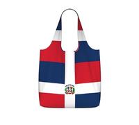 CNTDBU Repubblica Dominicana Borsa per la spesa ripiegabile leggera e riutilizzabile per generi alimentari, zaino da viaggio da 25 litri con coulisse per lavoro palestra