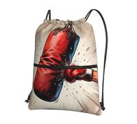 CNTDBU Sacco da boxe con coulisse e cerniera, impermeabile, leggero, per palestra, sport, viaggi, escursionismo