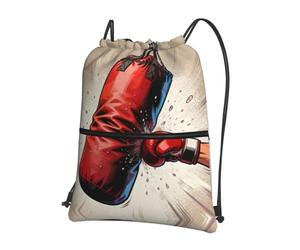 CNTDBU Sacco da boxe con coulisse e cerniera, impermeabile, leggero, per palestra, sport, viaggi, escursionismo