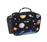 CNTDBU Saturn Jupiter Earth - Borsa termica per il pranzo, per uomini e donne, borsa termica per lavoro, ufficio, a prova di perdite, con tasca in rete per alimenti