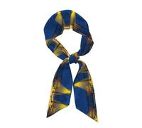 CNTDBU Sciarpa da donna con angoli cittadini, sciarpa in raso a striscia lunga, leggera, accessorio per capelli chic regalo