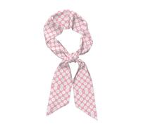 CNTDBU Sciarpa da donna con motivo camelia, sciarpa in raso a striscia lunga, leggera, accessorio per capelli chic regalo