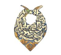 CNTDBU Sciarpa quadrata in raso multiuso con mappa del tesoro labirinto, 55 x 55 cm, bandana per donne e uomini, sciarpa morbida per capelli, sciarpa per capelli, sciarpa per collo, fascia per capelli