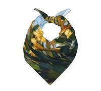 CNTDBU Sciarpa quadrata in raso multiuso con pittura a olio di tulipano, 55 x 55 cm, bandana per donne e uomini, sciarpa morbida per capelli, sciarpa per capelli, sciarpa per collo, fascia per la