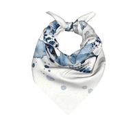 CNTDBU Sciarpa quadrata in raso multiuso con stampa leopardata blu, 55 x 55 cm, bandana per donne e uomini, sciarpa morbida per capelli, sciarpa per capelli, sciarpa per collo, fascia per capelli