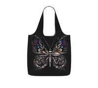 CNTDBU Science Butterfly, borsa per la spesa ripiegabile, leggera, riutilizzabile, per generi alimentari, zaino da viaggio da 25 l, con coulisse, per lavoro e palestra